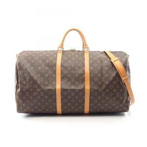LOUIS VUITTON Brown Monogram Leather Boston Bag